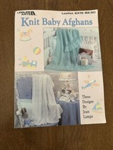 Leisure Arts Leaflet Knit Baby Afghans Three Patterns Vintage 1992 By Jean Lampe - £1.88 GBP