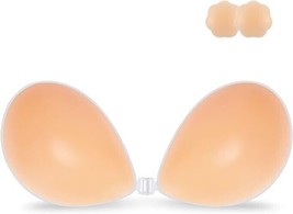 Adhesive Bra Strapless Sticky Invisible Push up Silicone Bra for Backless Dress - £16.15 GBP