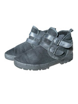 UGG Vintage Black Slip-On Short Ankle Suede Buckle Boots Size 9 - $39.60