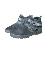 UGG Vintage Black Slip-On Short Ankle Suede Buckle Boots Size 9 - $39.60