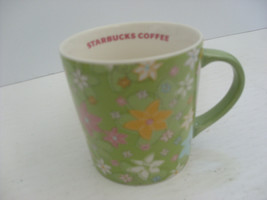 2005 Starbucks Spring Floral Flower Green 16oz Coffee Cup MUG Amazing - $18.99