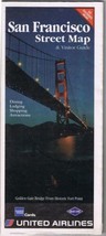 USA United Airlines Roadmap California San Francisco Street Map Golden Gate - £3.71 GBP