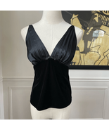 Vintage Neiman Marcus Y2K Velvet Satin Cami Top XS - $28.80