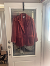 Future Collective Women&#39;s Button Up Corduroy Blazer Jacket Size L Rust - $19.75
