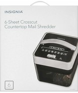 NEW Insignia 6-Sheet Crosscut Countertop Paper Mail Card Compact SHREDDE... - £36.95 GBP
