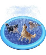 Dog Splash Pad 67&quot; Anti-Slip Dog Pools for Large Dogs BPA Free 0.58mm Th... - £23.89 GBP