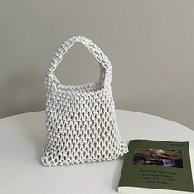  Yarn Crochet Bucket Bag Women Handbags Knitting  Beach Bags for Women 2023 Desi - £138.04 GBP