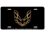 Pontiac Firebird Inspired Art on Black FLAT Aluminum Novelty License Tag... - $17.99