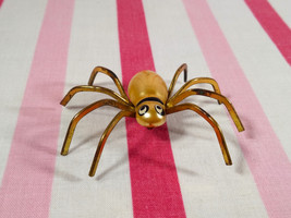Fabulous Antique Gold Lacquer  &amp; Brass Spider Brooch Pin circa 1930/1940 - £45.42 GBP