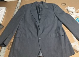 44R Hart Schaffner Marx USA Mens Vintage Sport Coat  Blazer Jacket Striped Gray - £23.42 GBP