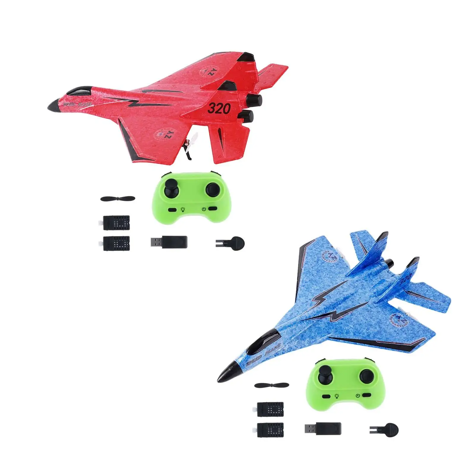 RC Fixed Wing Plane Portable Outdoor Toys Ready to Fly with Light Remote Control - £22.94 GBP