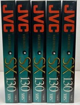 JVC T-130SX VHS Video Tape (6.5 hrs.) Lot of 5 - £13.54 GBP