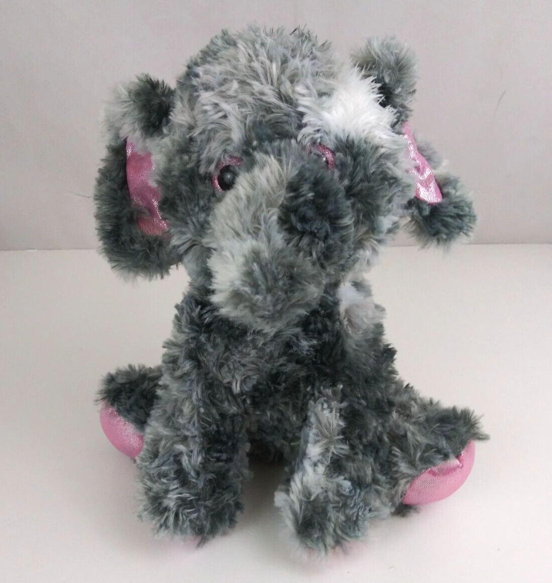 Primary image for Anico Int. Gray & Pink Elephant Super Soft Fluffy 10" Plush