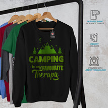 Wellcoda Camping Therapy Mens Sweatshirt, Outdoor Casual Pullover Jumper - £23.72 GBP+