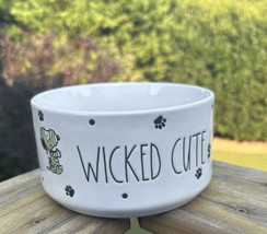 RaeDunn Peanuts Snoopy Mummy WICKED CUTE Halloween 6&quot; Dog Water Dish Food Bowl - £15.81 GBP