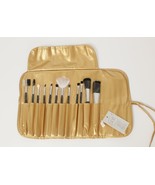 Make up Brush Set 13 Piece with Metallic Roll-Up Pouch 3 Colors to Choos... - €7,63 EUR