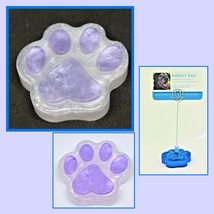Lavender Dog Paw Photo Holder, Pastel Purple Memo or Recipe Stand, Remin... - $8.50