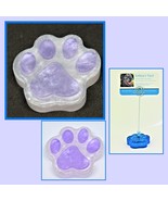 Lavender Dog Paw Photo Holder, Pastel Purple Memo or Recipe Stand, Remin... - £6.85 GBP