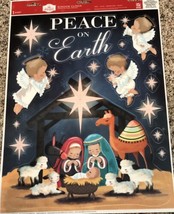 Static Vinyl Christmas Window Clings Children Nativity Scene - £6.96 GBP
