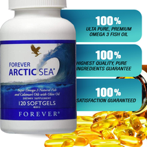 FOREVER ARCTIC SEA Omega 3 (120 Softgels) for Lower Cholesterol Exp 2025 - £23.08 GBP