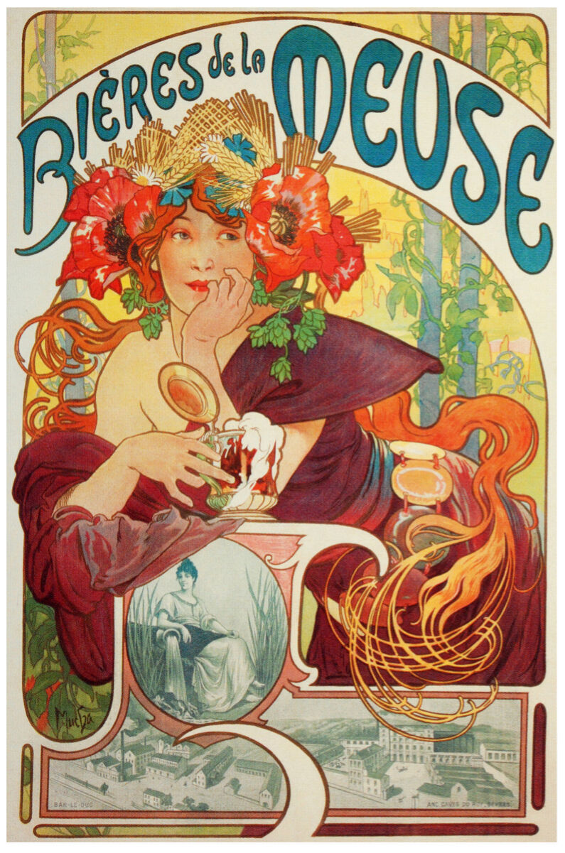 French POSTER.Home wall.Mucha Meuse.Room and Wall art Decor.290i