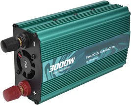 Pocreation 3000W Car Power Inverter, Dc 12V To Ac 110V Power Convertor,, Green - £64.47 GBP