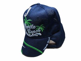 Myrtle Beach MB South Carolina SC Swirl Dark Blue MESH Cap Hat 723D - £7.80 GBP