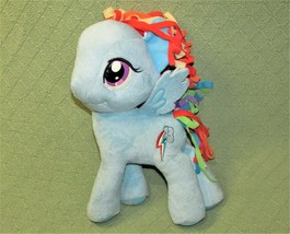 Rainbow Dash My Little Pony Plush 13&quot; Blue Pegasus 2014 Funrise Hasbro Mlp Toy - £8.76 GBP