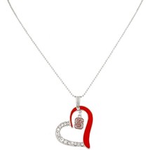 North Carolina NC State Wolfpack  Licensed Heart Crystal Necklace - $11.40