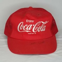 Coca Cola James Weaver Autographed Hat Cap Adult Red Mesh Snapback Truck... - $24.74