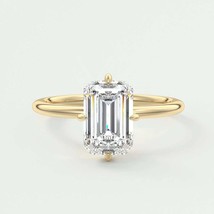 1-3 Ct Solitaire IGI Certified Lab Diamond Proposal Ring Emerald Cut Man Made La - £1,034.32 GBP
