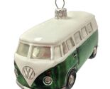 Volkswagen Bus Car Polish Glass Christmas Ornament VW Automobile Decoration - $59.98