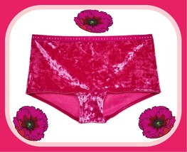 L So Hot Pink Rasp Berry Full Velvet Rare Victorias Secret Logo Shortie Pantie - £9.84 GBP
