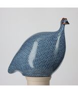 Ceramiques de Lussan Large Ceramic Guinea Fowl - Electric Blue Spotted L... - €210,97 EUR