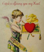 Victorian Cupid Valentines Day Postcard Series 6700 Original Vintage Antique - £14.19 GBP
