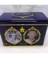 *Empty Tin* Queen Elizabeth II English Breakfast Tin 5 1/2&quot; X 2 3/4&quot; X 3... - €13,63 EUR