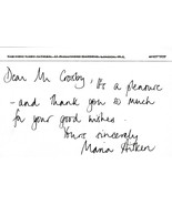 Maria Aitken -  hand written postcard, signed. English actress and author - £9.43 GBP