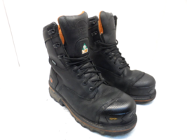 Timberland PRO Men&#39;s 8&quot; Boondock Waterproof Work Boots Black 89645 Size 9W - £72.13 GBP