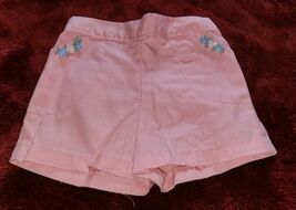 VTG Stone USA Made Girls Pink Shorts 24 Months Toddler Flower Pockets - $19.99