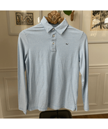 Vineyard Vines Youth Blue Stripe Edgartown Long Sleeve Cotton Polo L 16 - $29.96 CAD
