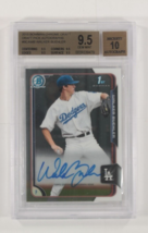 2015 Bowman Chrome Schizzi Autografo Walker Buehler BGS 9.5 Gemma Mint #... - $503.71