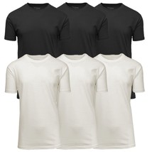 Fruit of the Loom Mens Crewneck 3-Pack Undershirts Black White (S-2XL) F... - $15.97