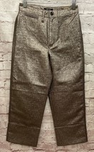 Madewell Womens Pant Slim Emmett Wide Leg Crop Size 25 Rose Gold Metallic - £50.27 GBP