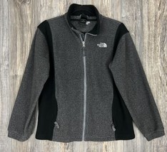 The North Face Fleece Jacket Boys Youth Size Large Gray Pockets Full Zip - £11.65 GBP