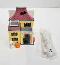 Vtg Halloween Fun Haunted House Napkin Holder &amp; Ghost Salt &amp; Pepper Shak... - $15.00