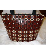 Gorgeous African Hand Made Wood Beaded Purse Made in Kenya Large Size - £48.73 GBP