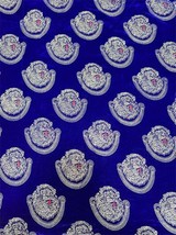 2.5 yards Royal Blue Velvet Isiqgu George wrapper .Traditional Isiagu Fa... - £52.08 GBP
