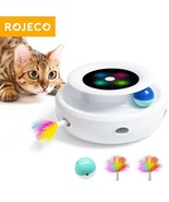 ROJECO Smart Cat Toy 2-in-1 Interactive Feather Ball Set 5 Modes Pet Acc... - £38.53 GBP
