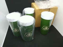 Thermo Serv Pioneer Seed Thermal Tumblers Plastic USA Vtg Set of 4 Open Box New - £38.36 GBP