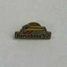 1992 Barcelona Summer Olympics Spain Gold-Tone Hat Lapel Pin Brooch, Used - $8.99